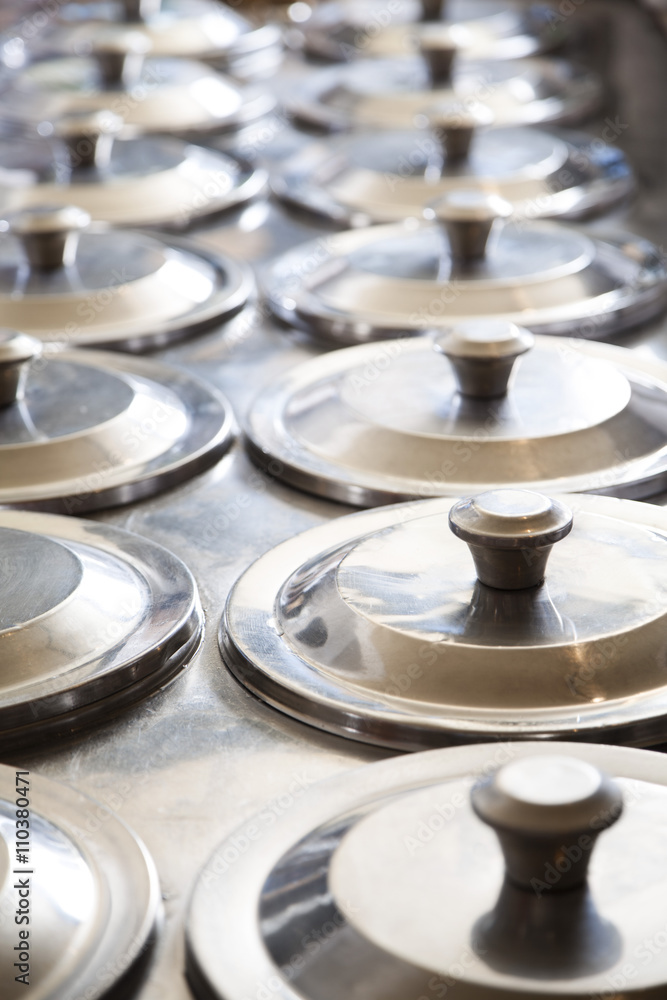 Rows Of Lids On Ice Cream Containers Rows Of Lids On Ice Cream Containers