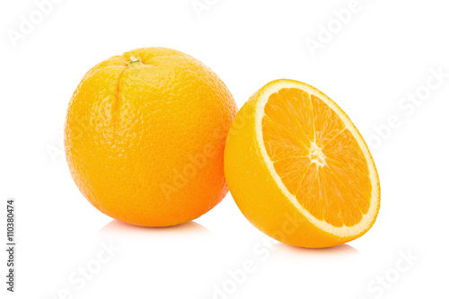 Orange fruit isolated on white