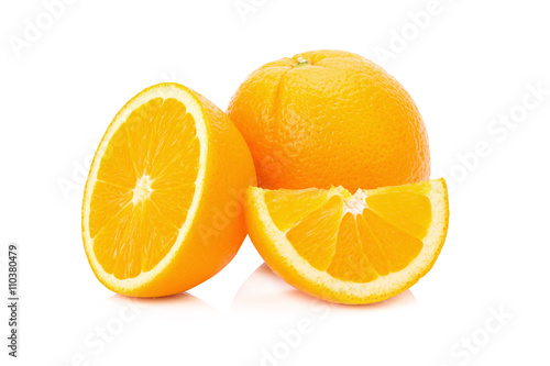 Orange fruit isolated on white