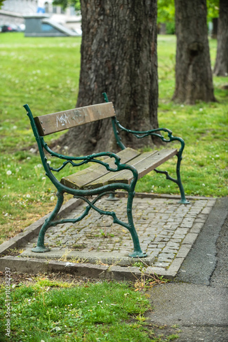 old bench in the park