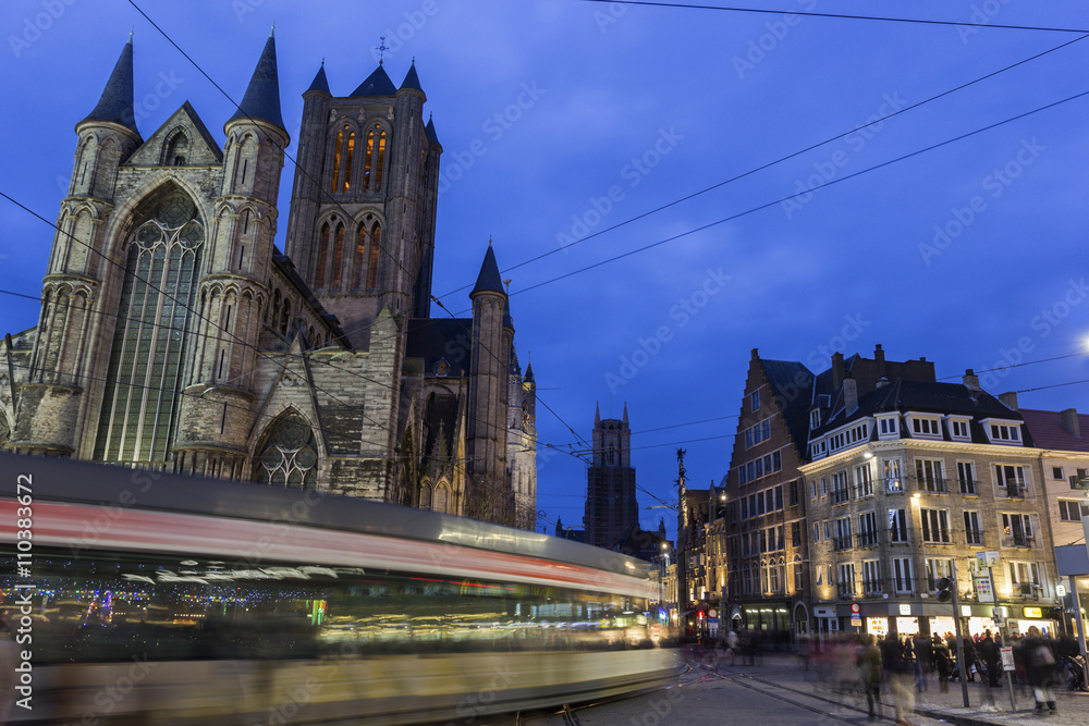 Fototapeta premium Saint Nicholas' Church in Ghent in Belgium