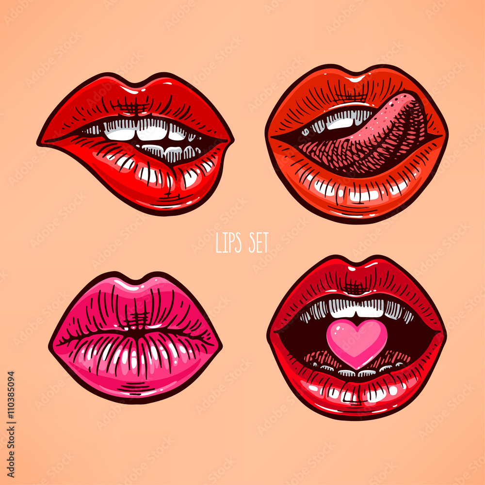 set of different lips set of different lips