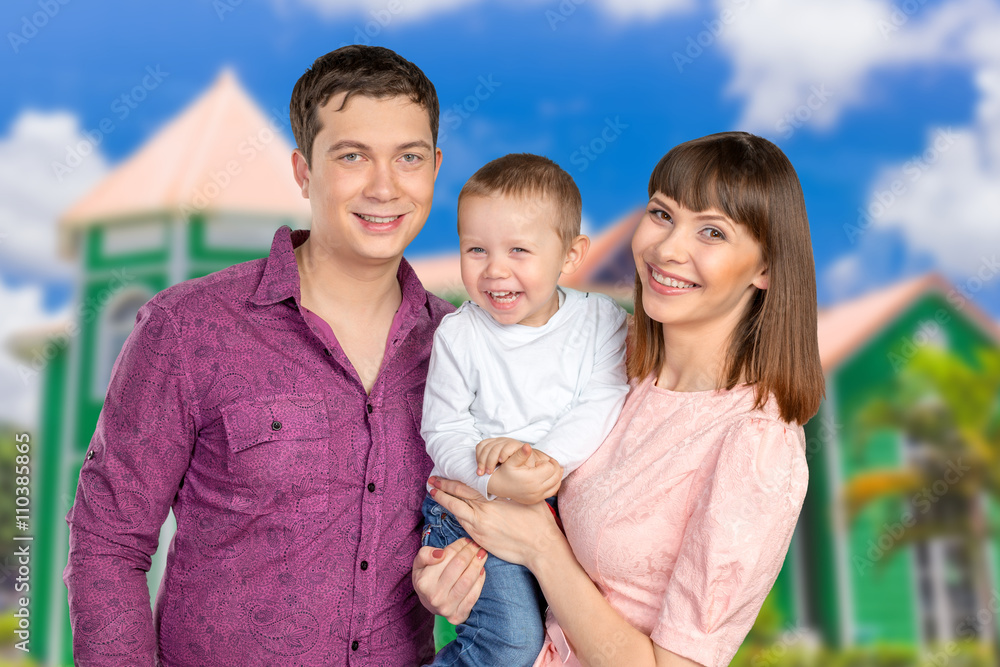 Fototapeta premium A happy family