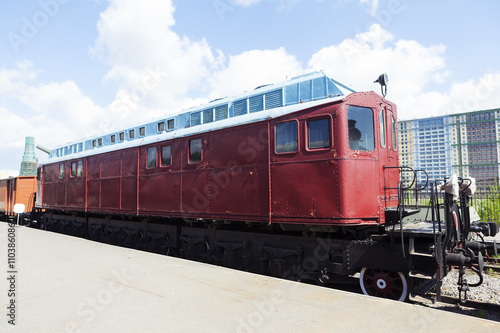 The first Soviet locomotive Gakkel. St. Petersburg. Russia.