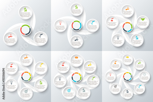 Vector swirl infographic.