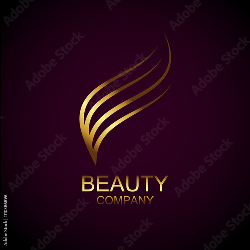 Abstract gold beauty logo,Identity for beauty