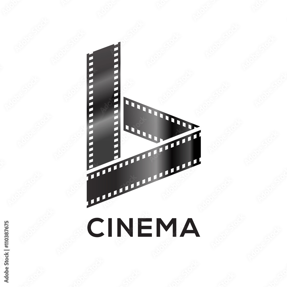 Abstract letter B logo for negative videotape film production