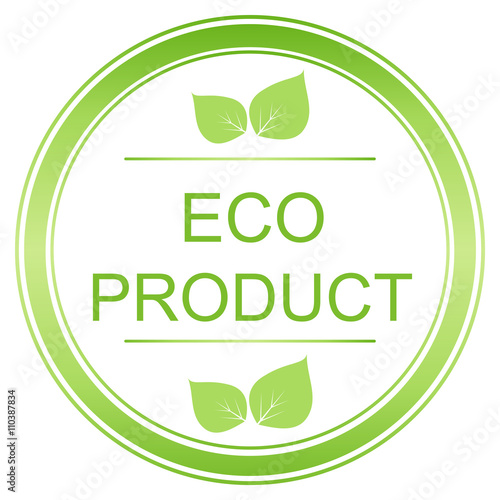 Eco product label, emblem and badge.