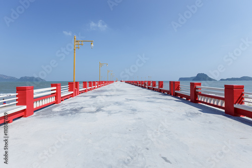 The concrete Jetty at Prachuap Khiri Khan province,Thailand