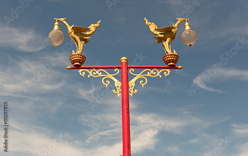 The golden Lamp of Kinnaree at Hua Hin Railway Station.