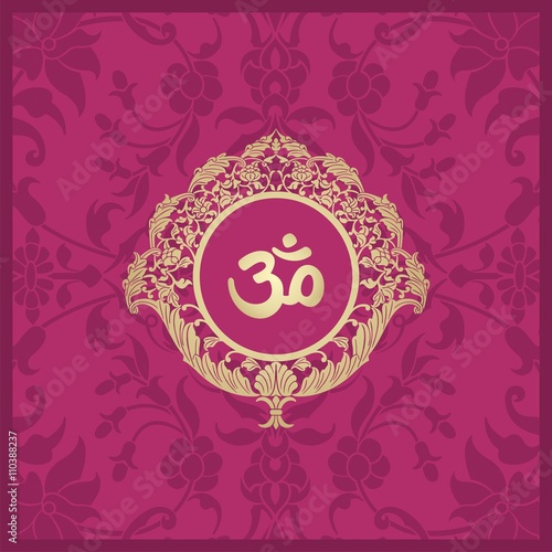 aum syllable, paisley design ,Hinduism, India