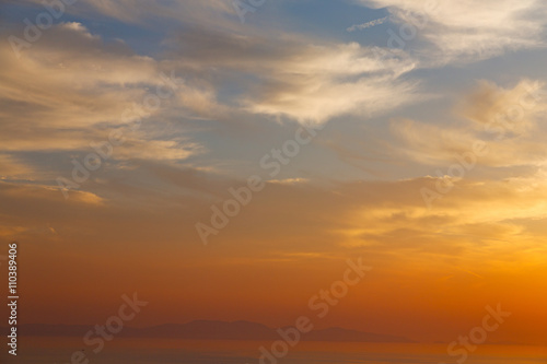 sunset sun   in cloudscape © lkpro