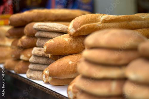 Freshly baked bread in the Eastern markets
