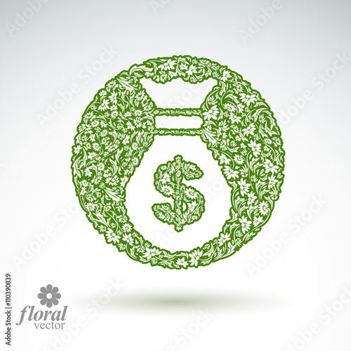 Money bag vector stylized i...
