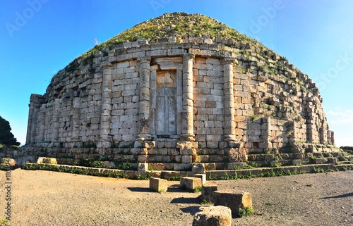 the tomb of old christian pyramid at tipaza algeria