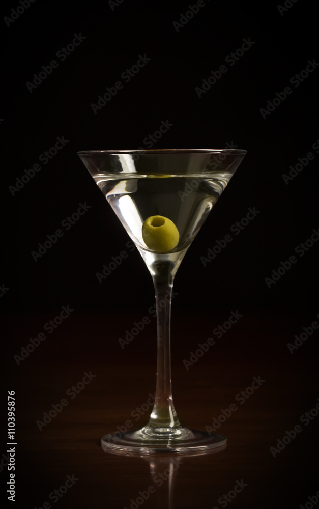 Glass of martini cocktail
