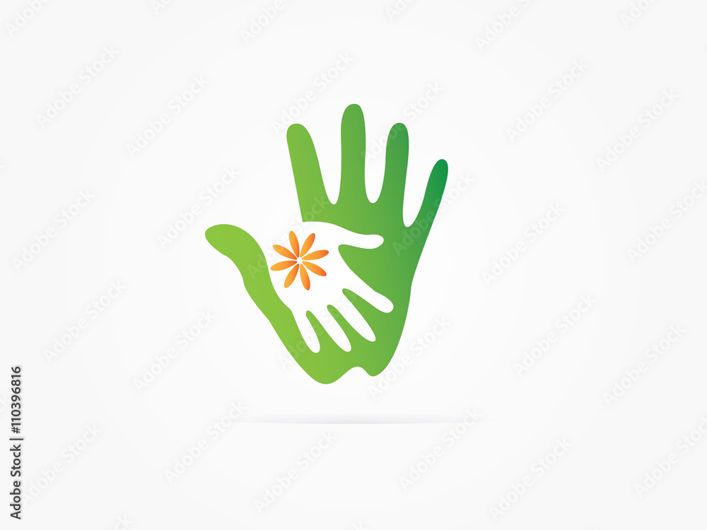 Kid caring logo vector Kid caring logo vector