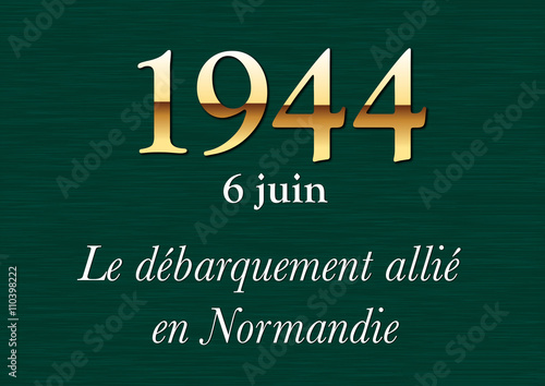 Plaque Histoire - 1944 Débarquement Normandie