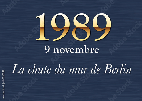 Plaque Histoire - 1989 Chute du mur de Berlin