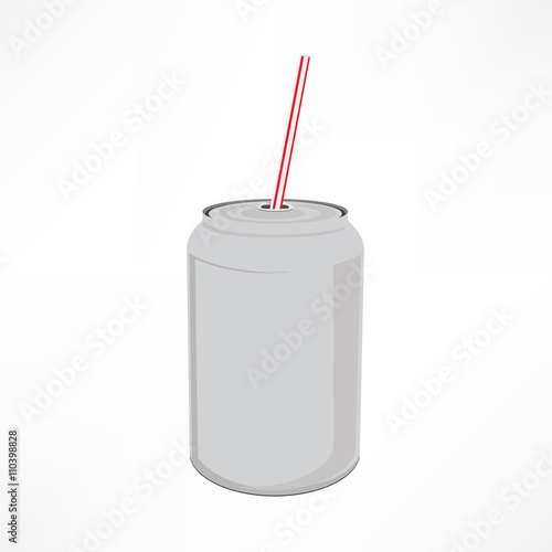Can with straw
