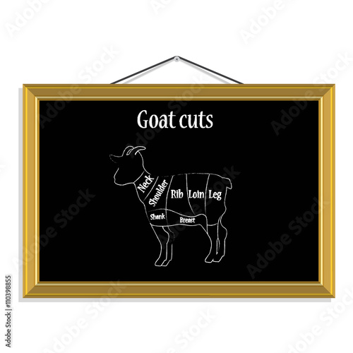 Goat cuts vector