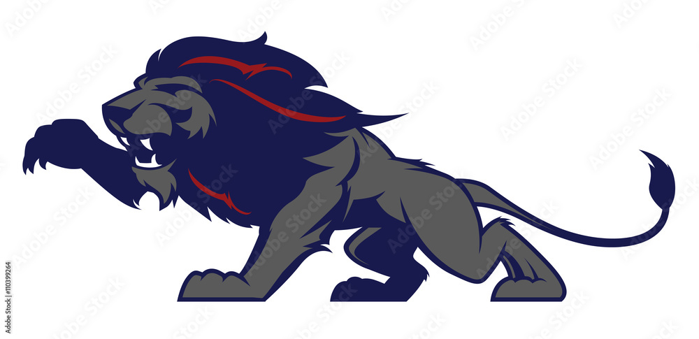 Naklejka premium Roaring lion sport logotype