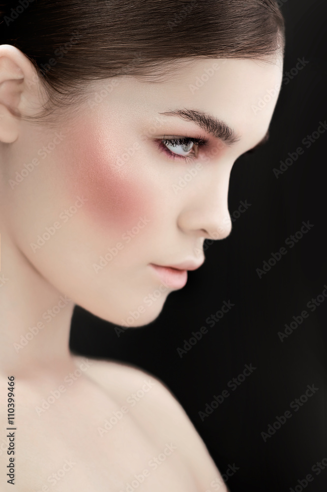 Closeup portrait of beautiful young woman Closeup portrait of beautiful young woman