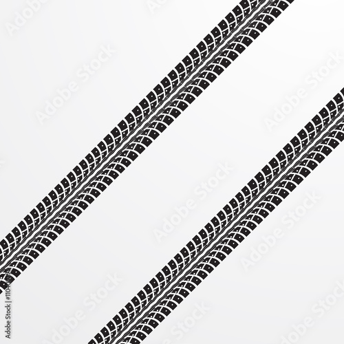 Tire tracks vector