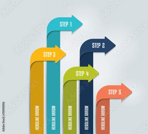 Arrow infographics scheme, chart, flowchrt, diagram, workflow. Vector.
