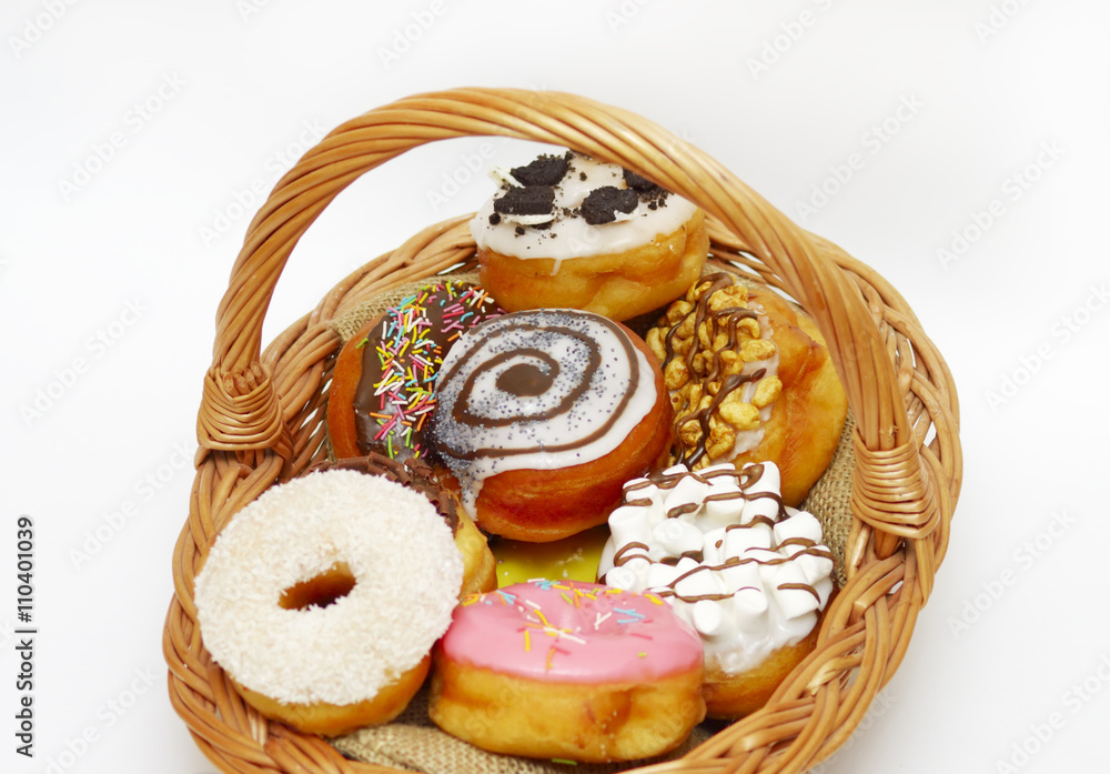 delicious Polish donuts in basket delicious Polish donuts in basket