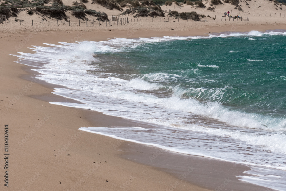 The beach at Porto Pollo in Sardinia The beach at Porto Pollo in Sardinia