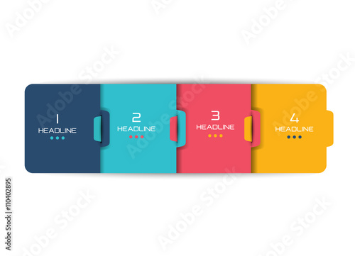 Option step by step schedule, tab, banner. Minimalistic vector design infographic.