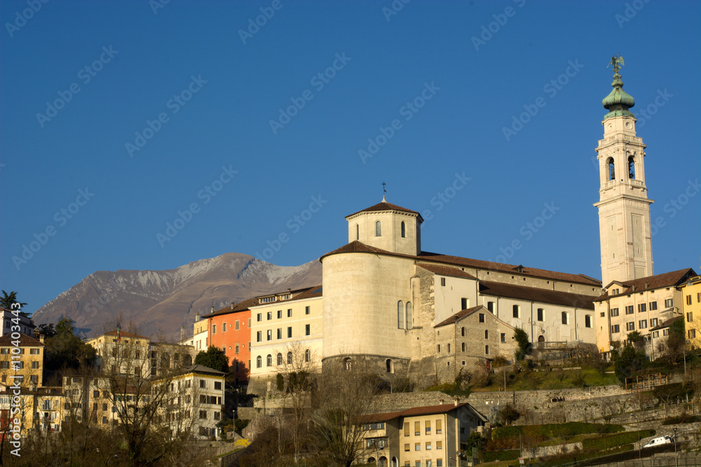 The city of Belluno in the heart of the Dolomites
