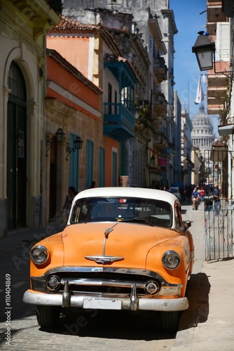 Vintage cars near the Capitol, Havana. Cuba.   © unverdorbenjr