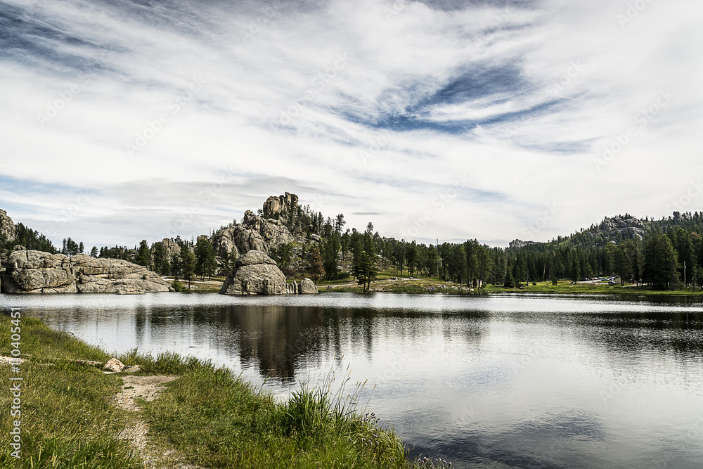 Fototapeta premium .beautiful American landscape with mountains in the background r