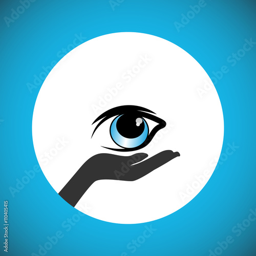 A simple pledge to donate the eyes after death and support the People to carry out the wishes of eye donation. Also Illustrates Eye Protection Or Eye Doctor Concept and World Glaucoma Day. 