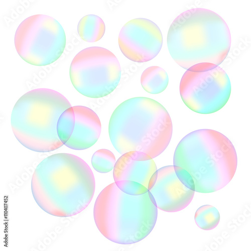 bubbles of different colors