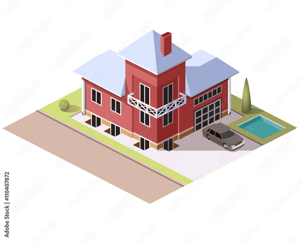 Set tiles vector buildings