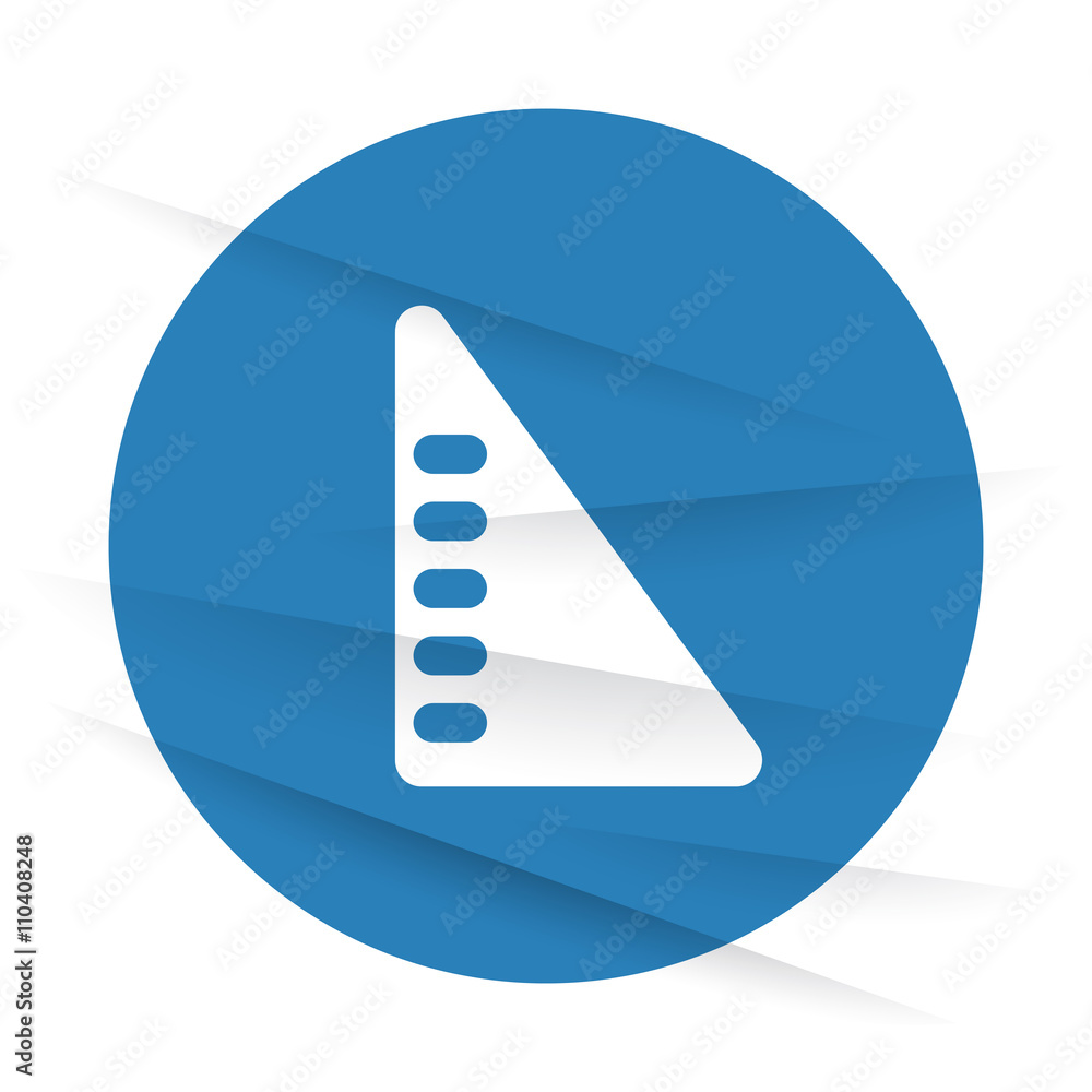 White Set Square icon label on wrinkled paper White Set Square icon label on wrinkled paper