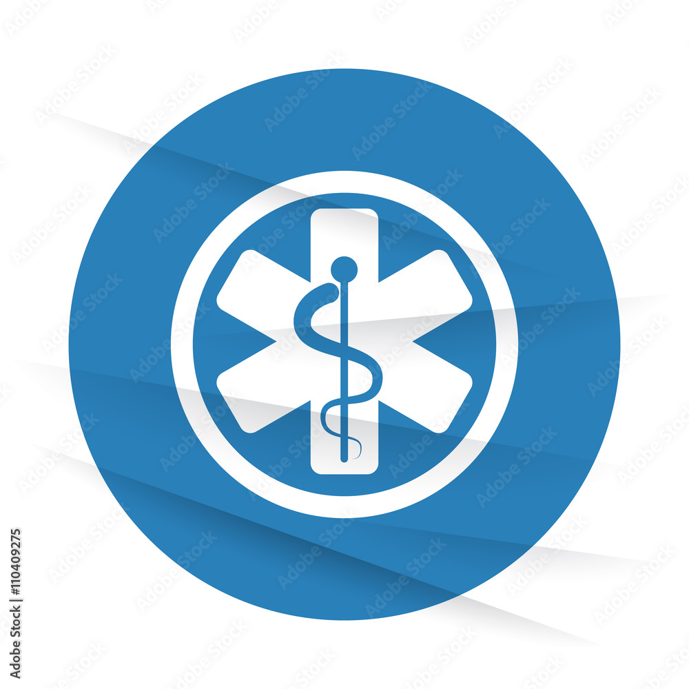 White Medical icon label on wrinkled paper White Medical icon label on wrinkled paper