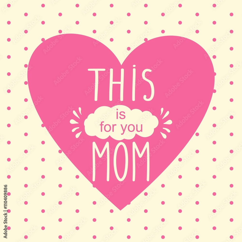 greeting card on Mother's Day. Vector illustration. Mother's Day