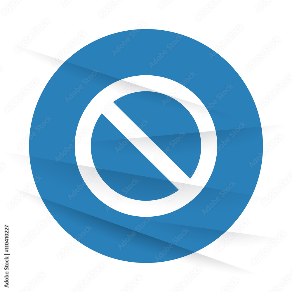 White Forbidden icon label on wrinkled paper White Forbidden icon label on wrinkled paper