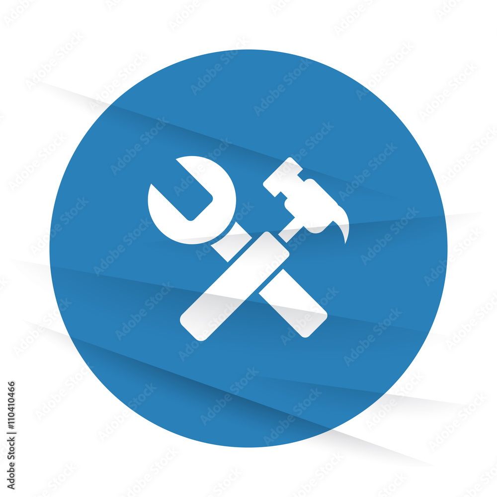 White Service icon label on wrinkled paper White Service icon label on wrinkled paper