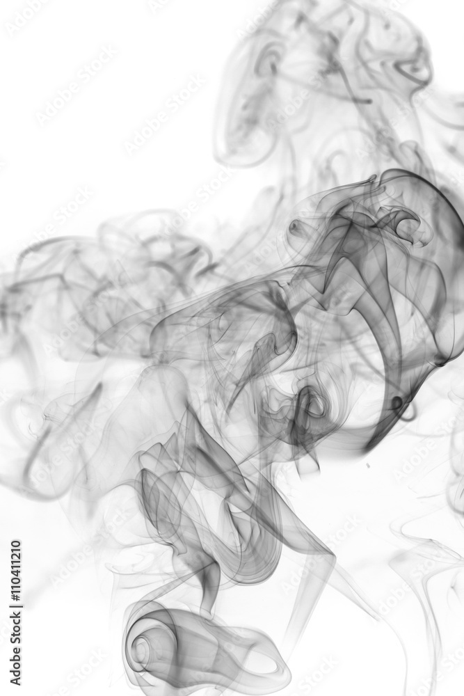Fototapeta premium Abstract gray smoke from the incense.