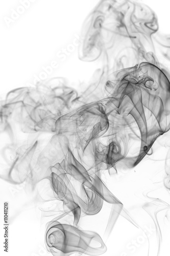 Fototapeta Naklejka Na Ścianę i Meble -  Abstract gray smoke from the incense.