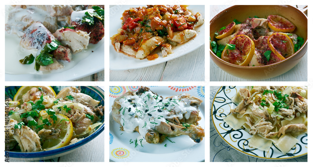 set of different chicken meat . set of different chicken meat .