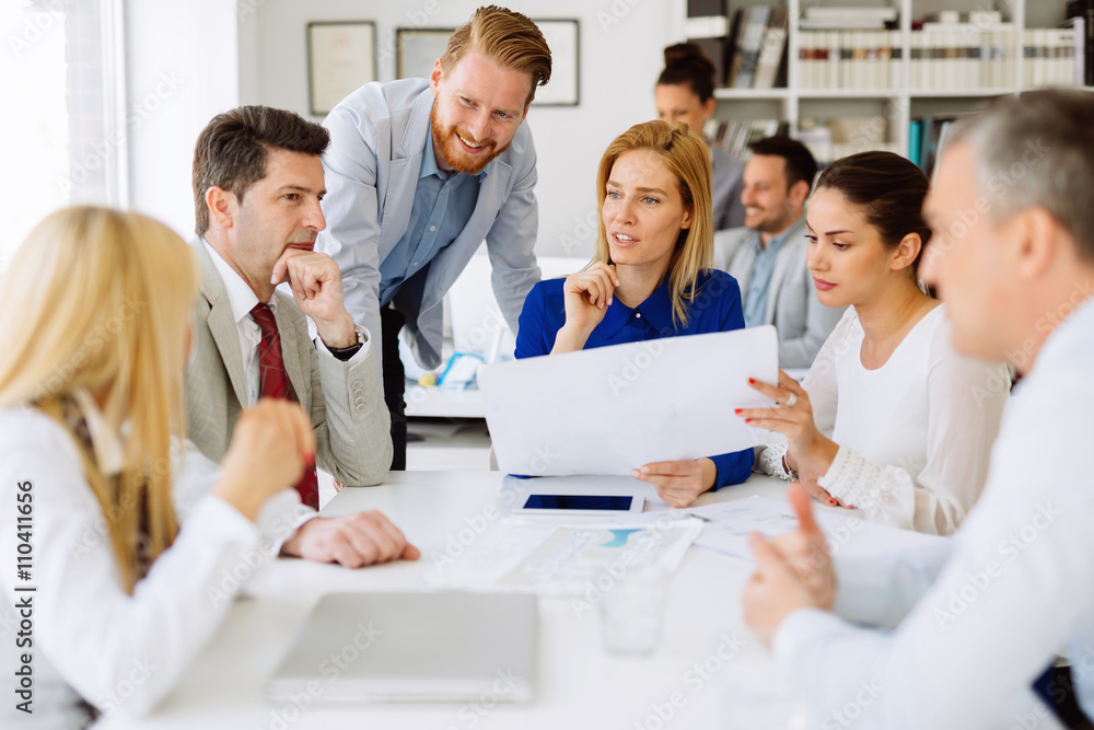 Succeful business partners brainstormin Succeful business partners brainstormin