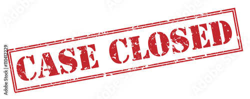 case closed red stamp on white background