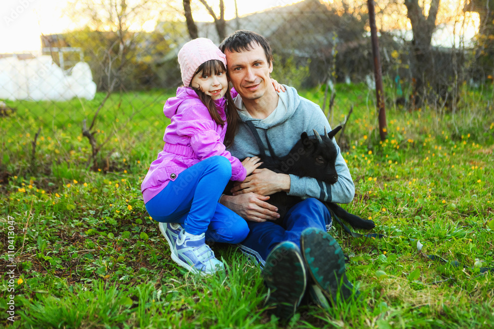 Fototapeta premium Family happy outdoor.