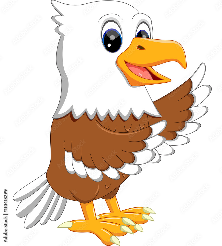 Obraz premium illustration of cute eagle cartoon